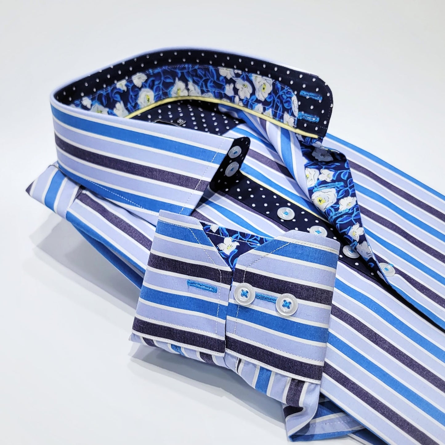Skyblue Grey Stripes.
