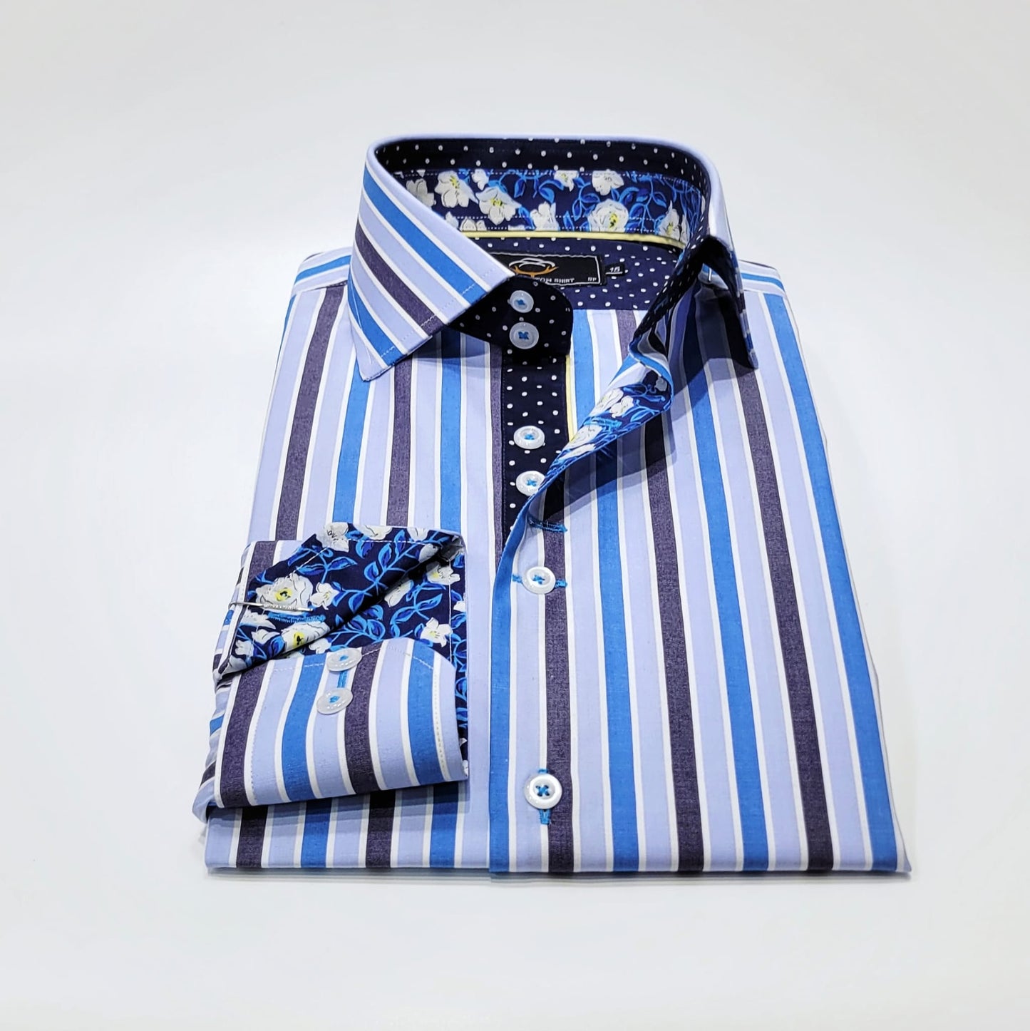 Skyblue Grey Stripes.