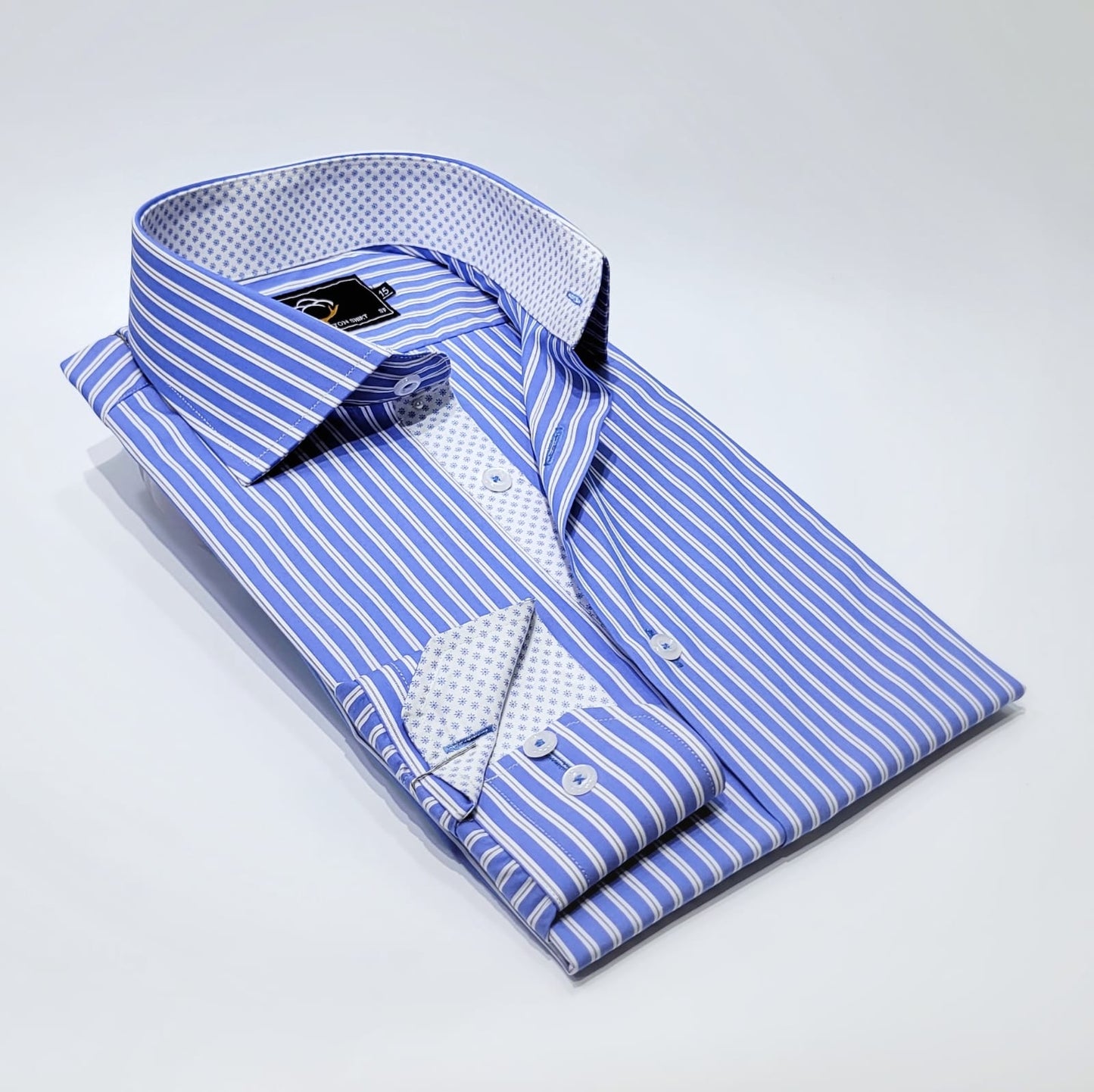 Skyblue White Slim Stripes