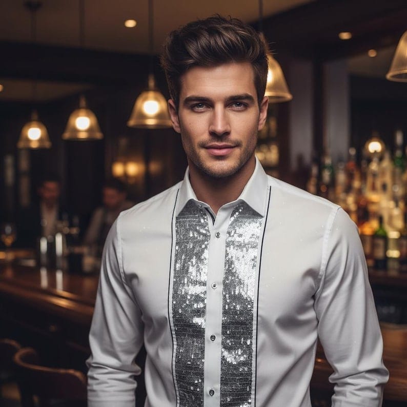 Sparkling WHT Silver Tuxedo.