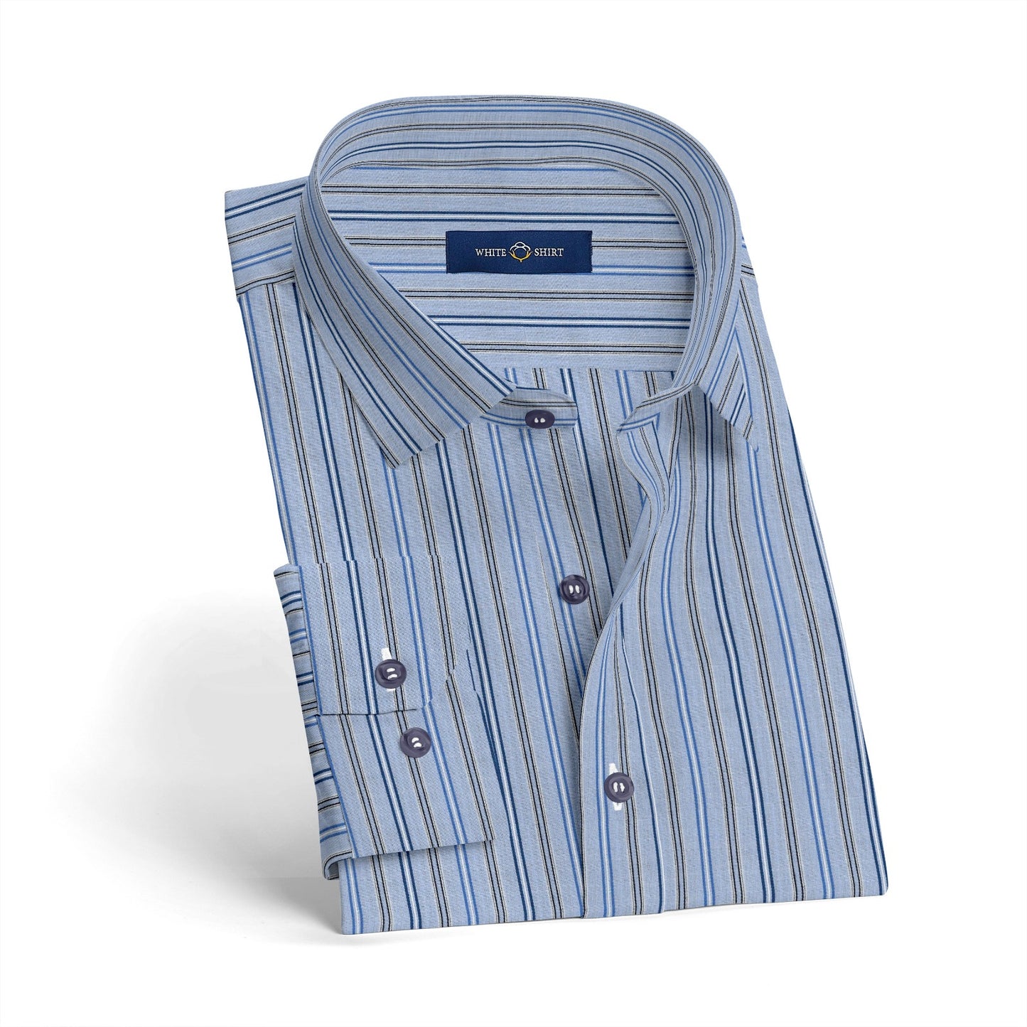Navy Grey Stripes.