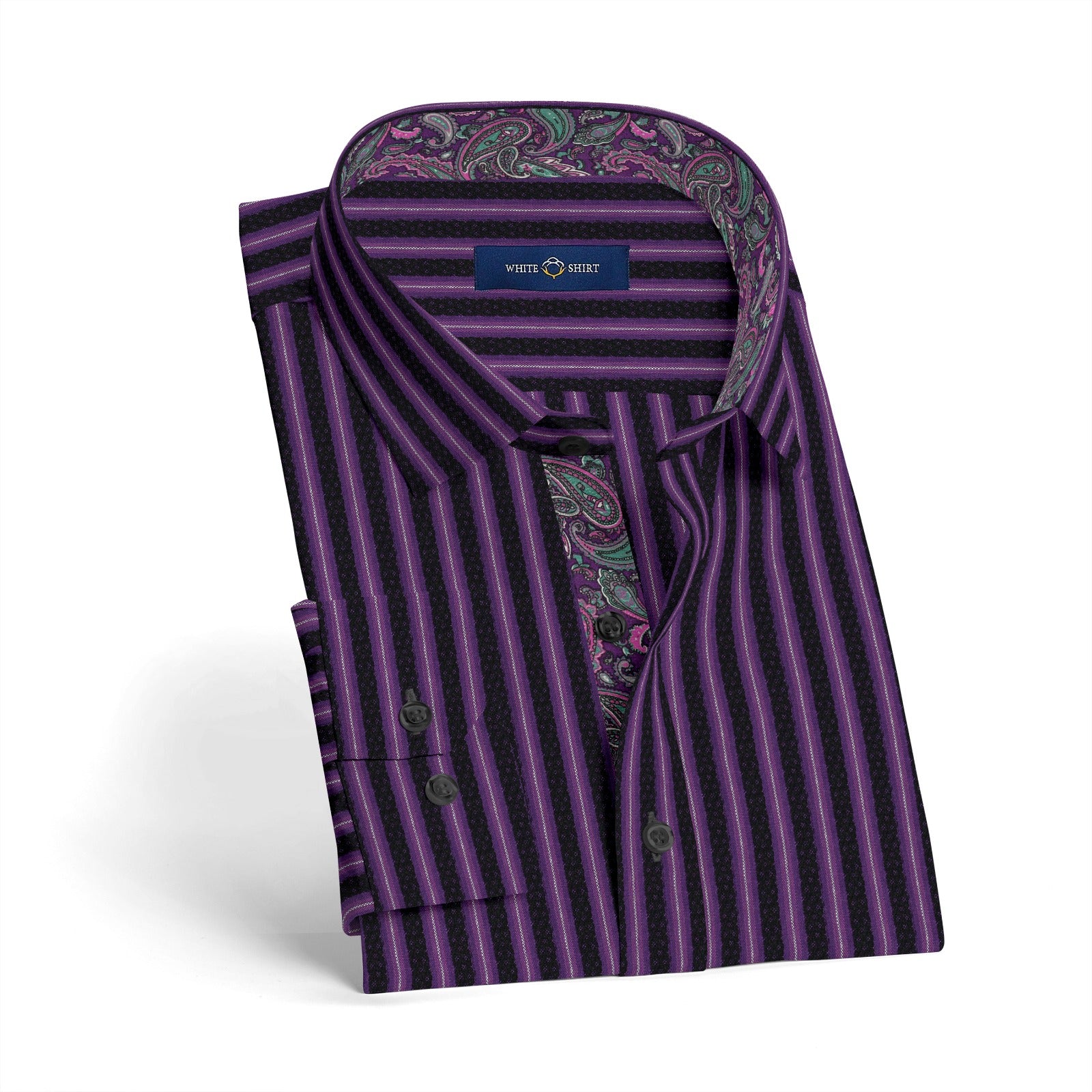 strapless open back dress TOM FORD Striped Purple High Collar Dress Shirt Size 40 / 15,75 U.S. –  Costume Limité main image 0