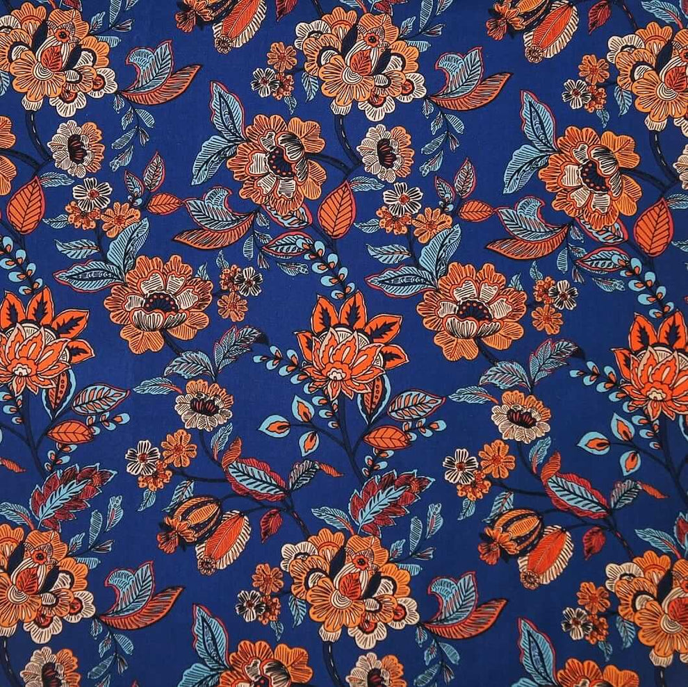 Orange Floral Custom Shirt.