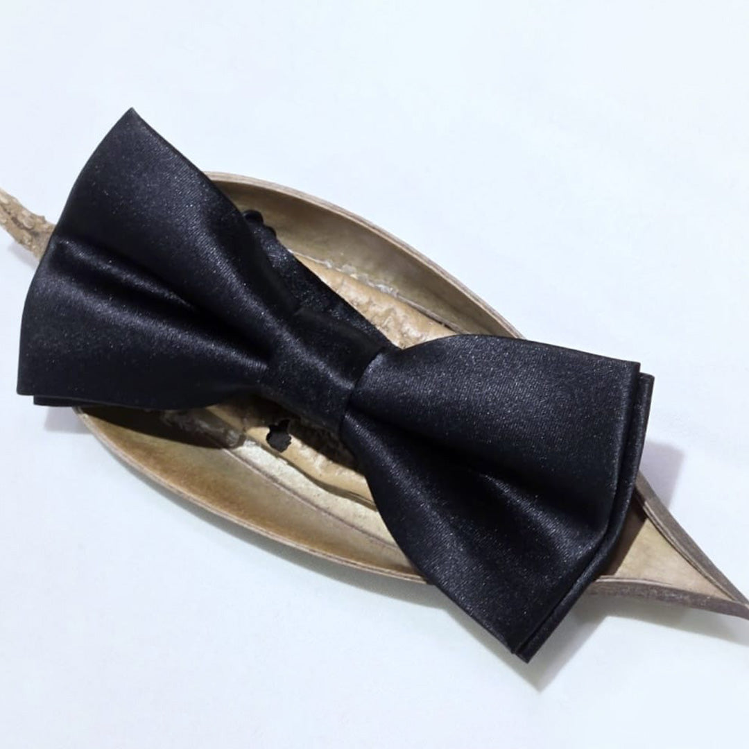 Plain Black Bow Tie
