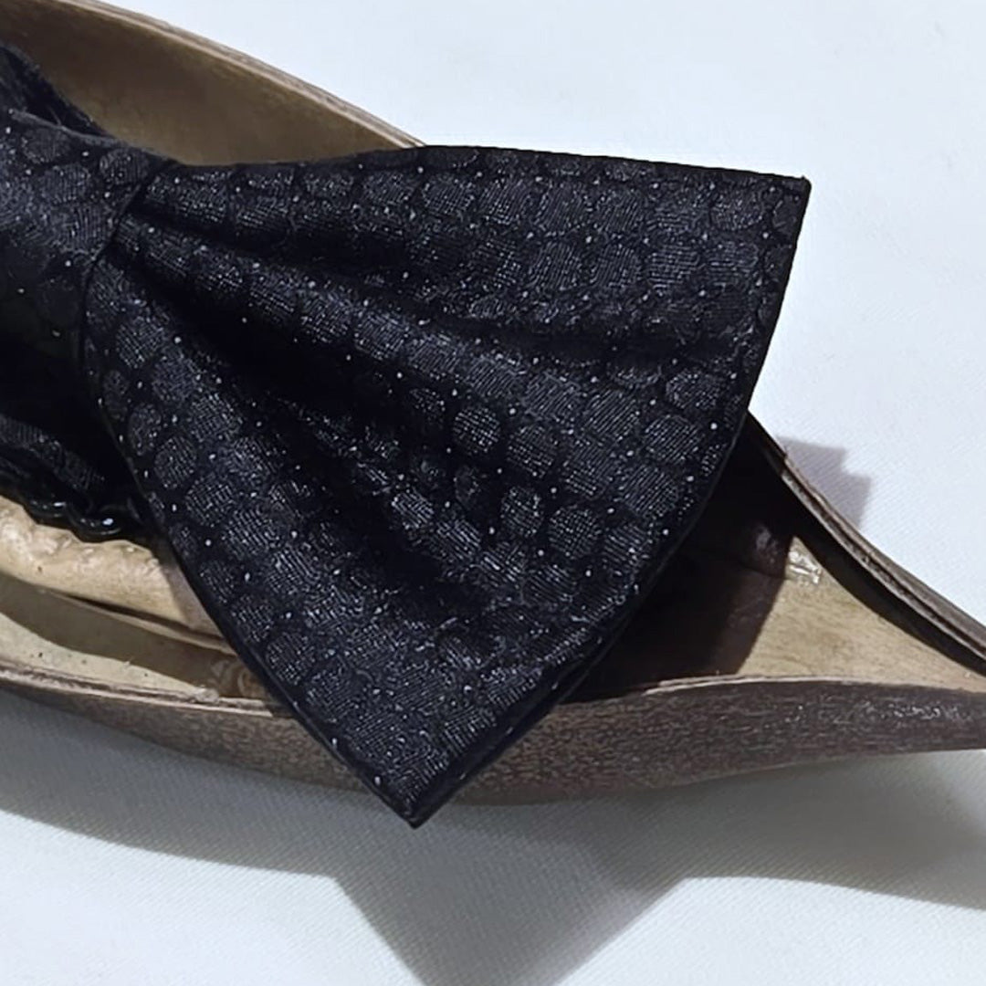 Black Doted Bow Tie