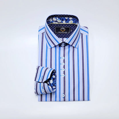 Skyblue Grey Stripes.