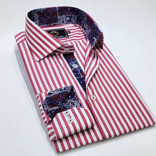 Maroon White Stripes.