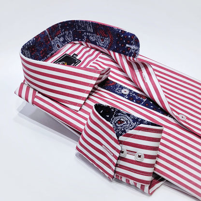 Maroon White Stripes.