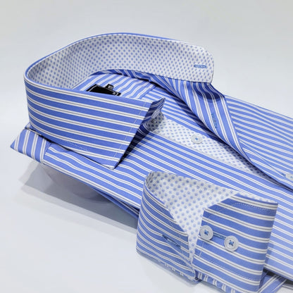 Skyblue White Slim Stripes