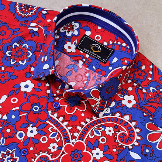 Red Blue Paisley