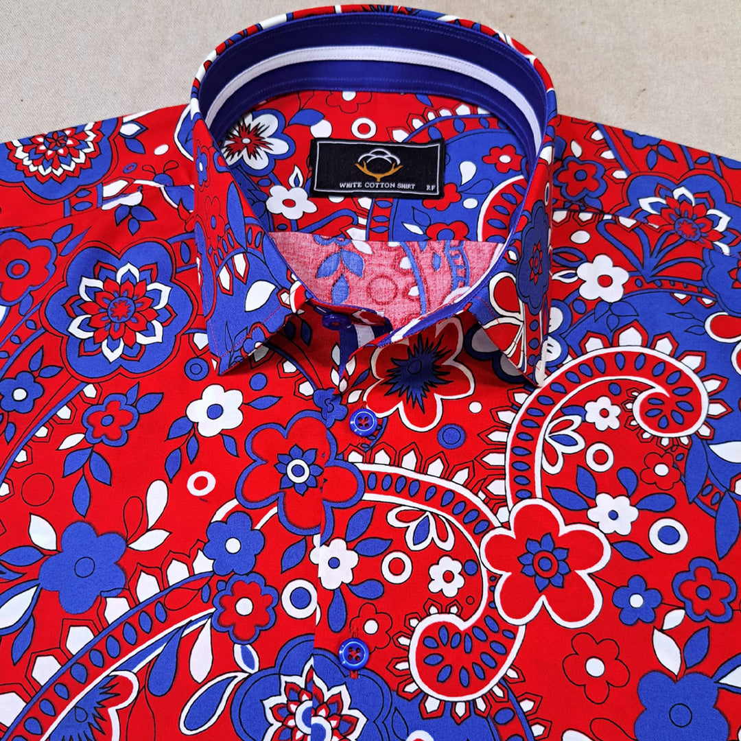 Red Blue Paisley