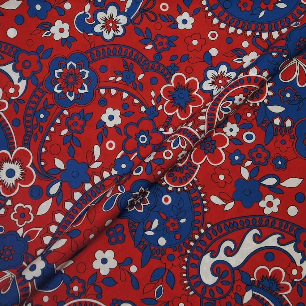 Red Paisley Custom Shirt.
