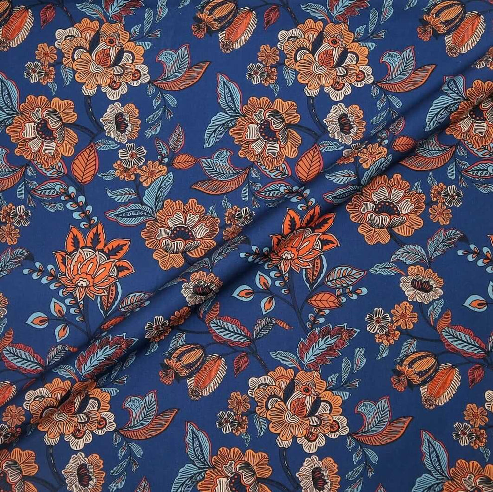 Orange Floral Custom Shirt.
